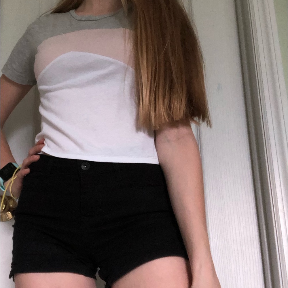 Cropped Chevron T-Shirt